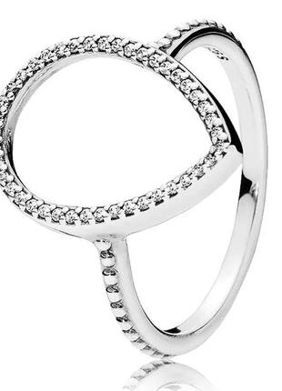 Серебряное кольцо пандора 196253cz капля капелька с камнями камешками серебро проба s925 ale новое с биркой pandora6 фото