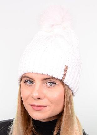 Шапка nika 18091 белый
