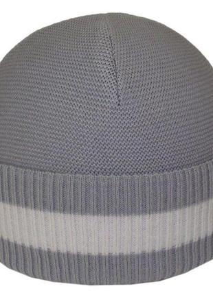 Шапка 12090 свсерый-белый