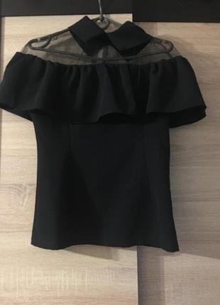 Кофта топ уенсдей аддамс з коміром готична чорна чорна уенздей