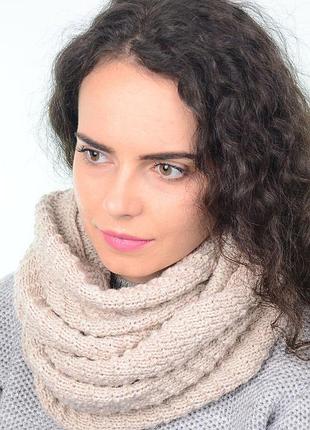 Шарф-хомут s22 hm19252 бежевый