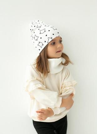 Набір для дівчинки (двоїна шапка і хомут) 1-3 років2 фото