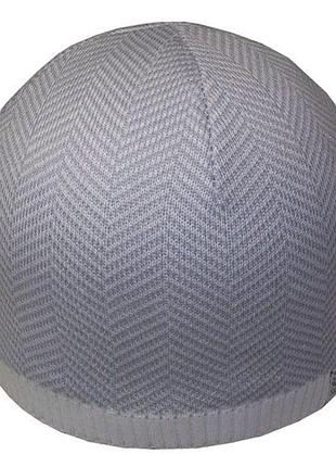 Шапка 12024 белый-свсерый