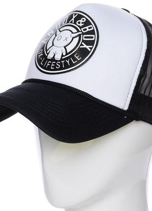 Бейсболка trn17022 белый-черный