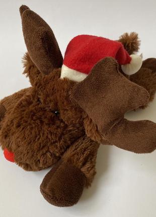 Мягкая игрушка плюшевый новогодний олень 🧣🦌