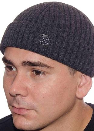 Шапка подворот al19353 темно-серый