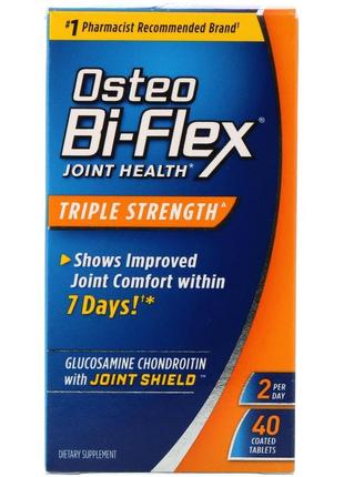 Osteo bi-flex, usa, здоров'я суглобів, потрійна сила, 40 шт.