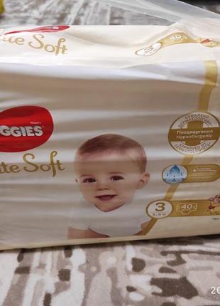 Підгузки huggies elite soft 3 40 шт.