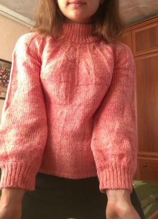 Розовый свитер3 фото
