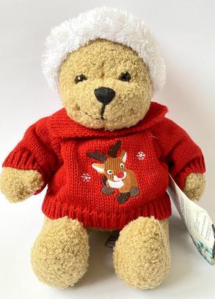 Безумно крутой медведь в новогоднем вазоном свитере