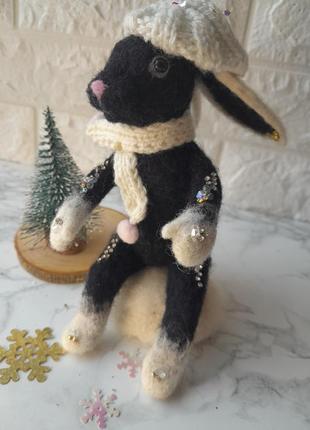 Кролик чорний,новорічний 4
