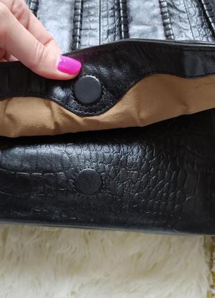 Базова стильна чорна шкіряна сумка середнього розміру від hobo 100% оригінал5 фото