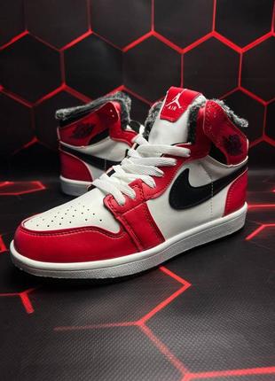 Кросівки nike air jordan 1 retro(хутро)4 фото