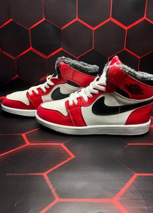 Кросівки nike air jordan 1 retro(хутро)5 фото