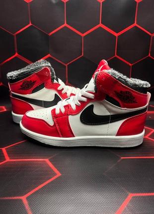 Кросівки nike air jordan 1 retro(хутро)7 фото