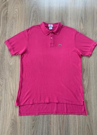 Мужская винтажная хлопковая поло футболка lacoste vintage polo