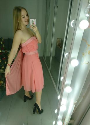 Нежное вечернее коктейльное платье из шифона №5463 фото