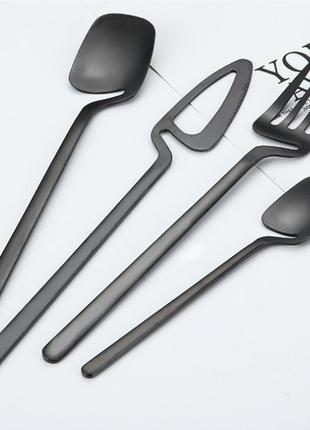 Набір столових приборів kitchen на 6 персон black7 фото