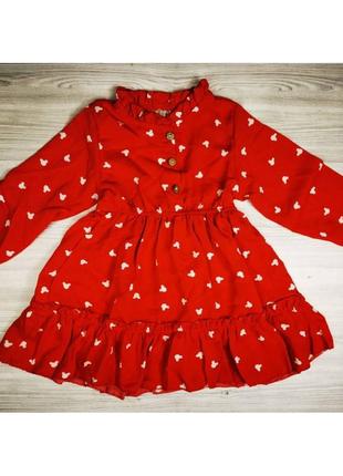 ❤️ нарядна сукня для дівчинки червона міккі6 фото