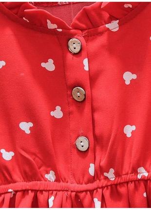 ❤️ нарядна сукня для дівчинки червона міккі4 фото
