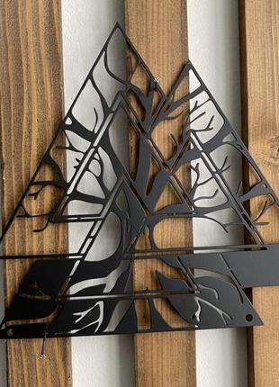 Настінний декор панно картина лофт із металу валькнут вальхала