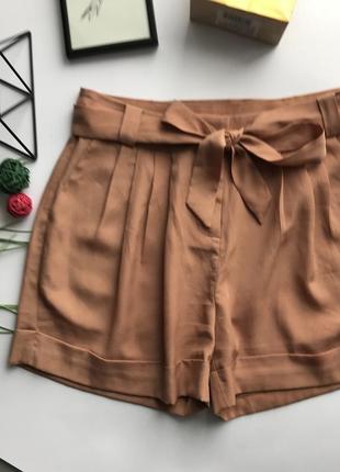 Крутые свободные горчичные высокие шорты с высокой талией topshop