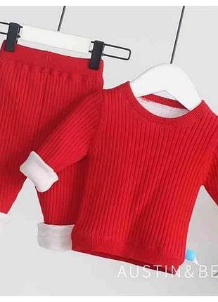 Утеплений костюмчик ❤️ красный