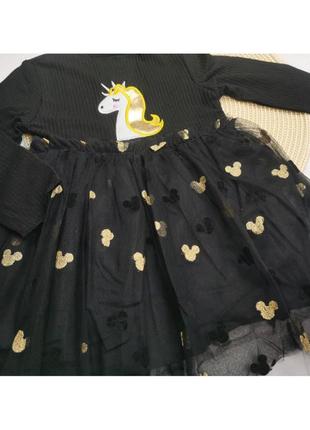 ✨ нарядна святкова сукня для дівчинки чорна horse4 фото