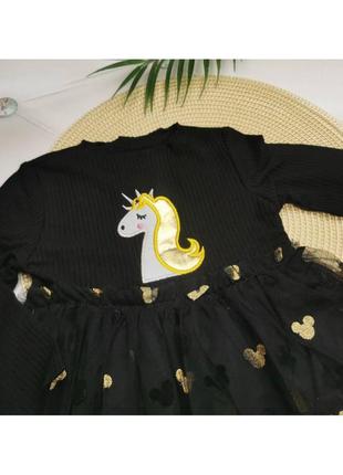 ✨ нарядна святкова сукня для дівчинки чорна horse3 фото