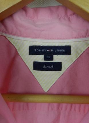 Рубашка розовая tommy hilfiger с коротким рукавом3 фото