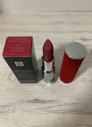 Помада для губ givenchy le rouge deep velvet 26 framboise velours6 фото