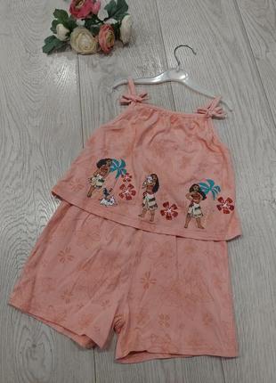 Летний комбинезон шортами  moana от george 3-5 лет персиковый1 фото