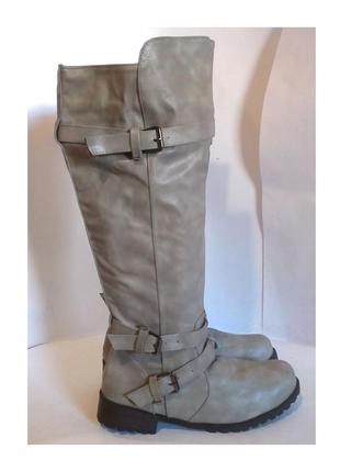 Стильные демисезонные сапоги на полную голень, р.38 код a3805