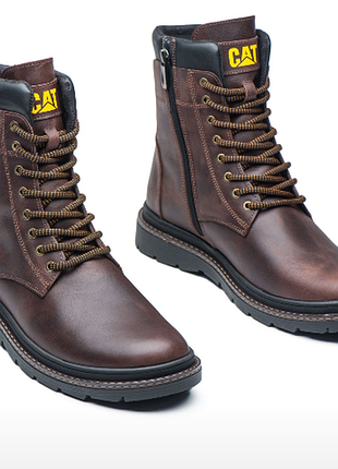 Шкіряні чоловічі теплі берці черевики ботинки кожаные мужские теплые берцы зимние ботинки натуральна4 фото