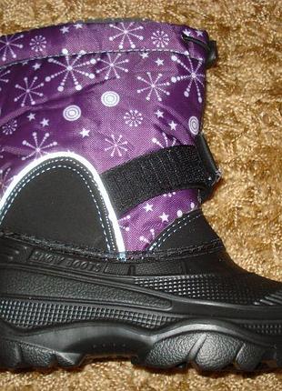 Детские термо ботинки пенка cнежинка фиолет. (28/29/34/35/36/37)