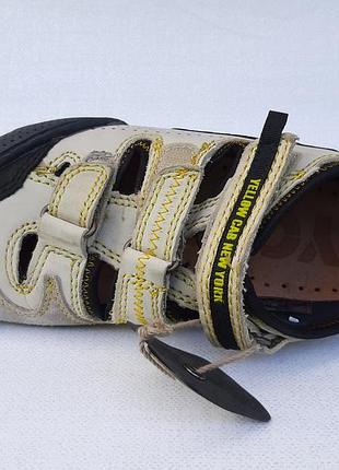 Кроссовки кожаные туристические   yellow cab светлые  (28/29/32/33/34/35)