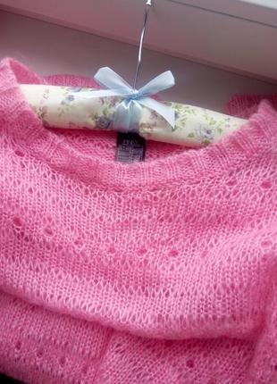 Длинный нежно розовый тонкий свитерок pinky2 фото