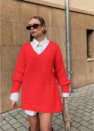 Натуральний вільний об'ємний светр як у zara туреччина7 фото