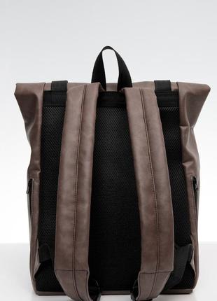 Жіночий рюкзак рол sambag rolltop milton — коричневий нубук10 фото