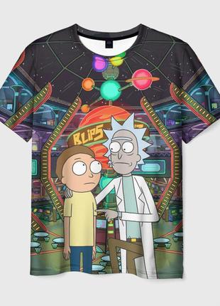 Футболка 3d «rick and morty»
