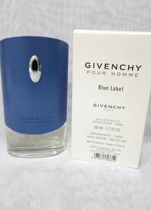 Givenchy blue label 50мл тестер,мужская туалетная вода.оригинал.