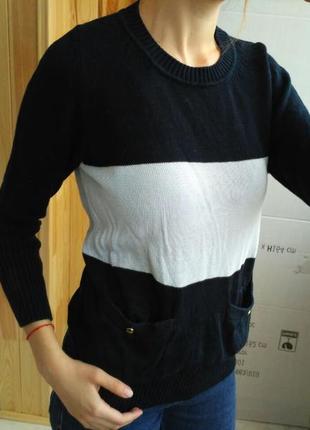 Красивая,стильная,фирменная бренд кофта свитер теплый свитшот в полоску2 фото