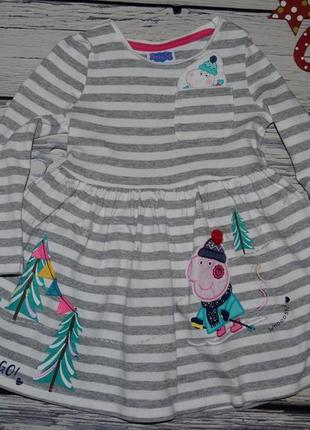 1 - 2 года очень модное теплое платье туника моднице свинка пеппы пеппа пиг peppa pig