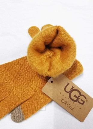 Трикотажные перчатки "ugg"3 фото