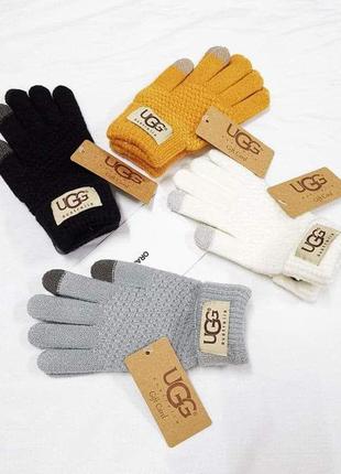 Трикотажные перчатки "ugg"5 фото