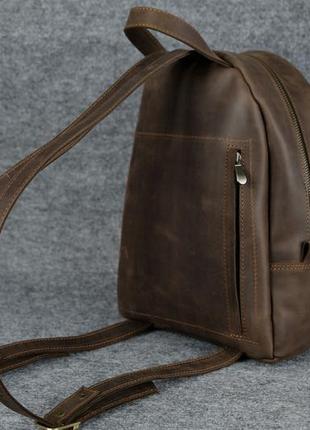 Кожа. ручная работа. кожаный коричневый рюкзак. рюкзачок.4 фото