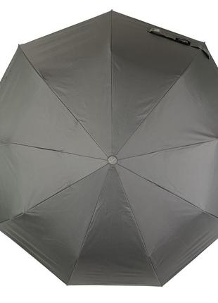 Жіноча складна парасоля напівавтомат з сріблястим oнапиленням і принтом міст від zebest, сірий, 713-13 фото