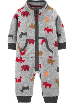 Флисовый комбинезон ромпер человечек carters картерс