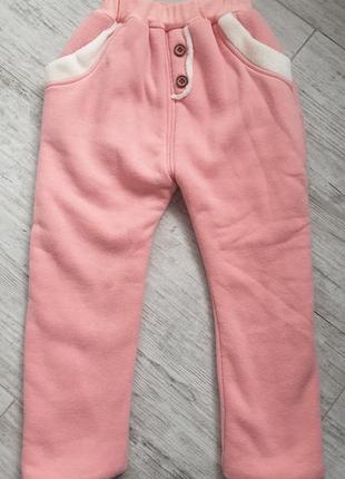 Нові теплі утеплені штани на дівчинку 4-5 років