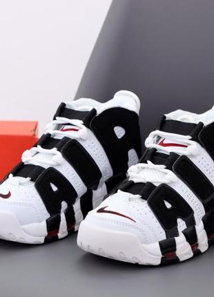 Мужские высокие кожаные кроссовки nike air uptempo#найк